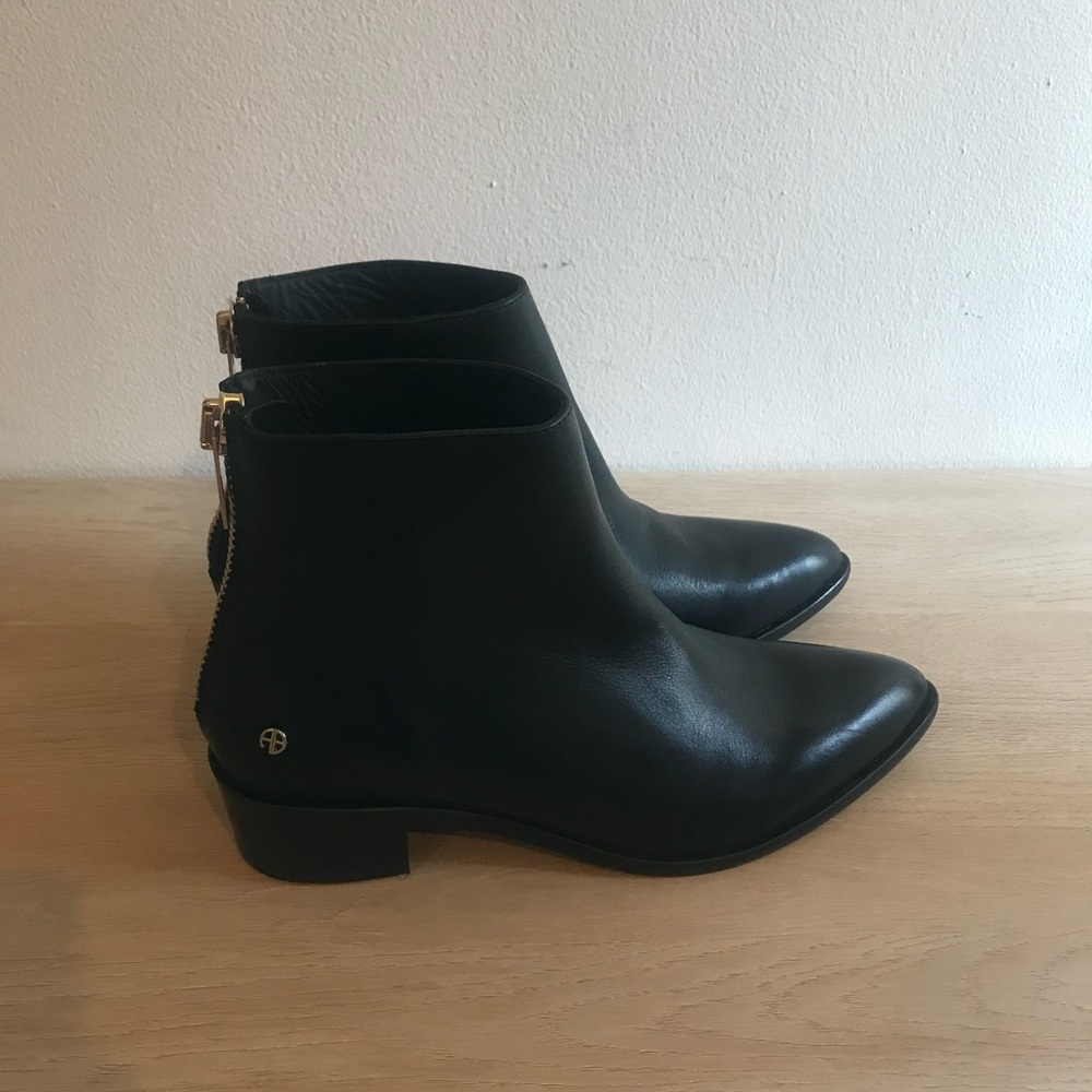 Anine Bing Black chelsea Boots (Pointed Toe)